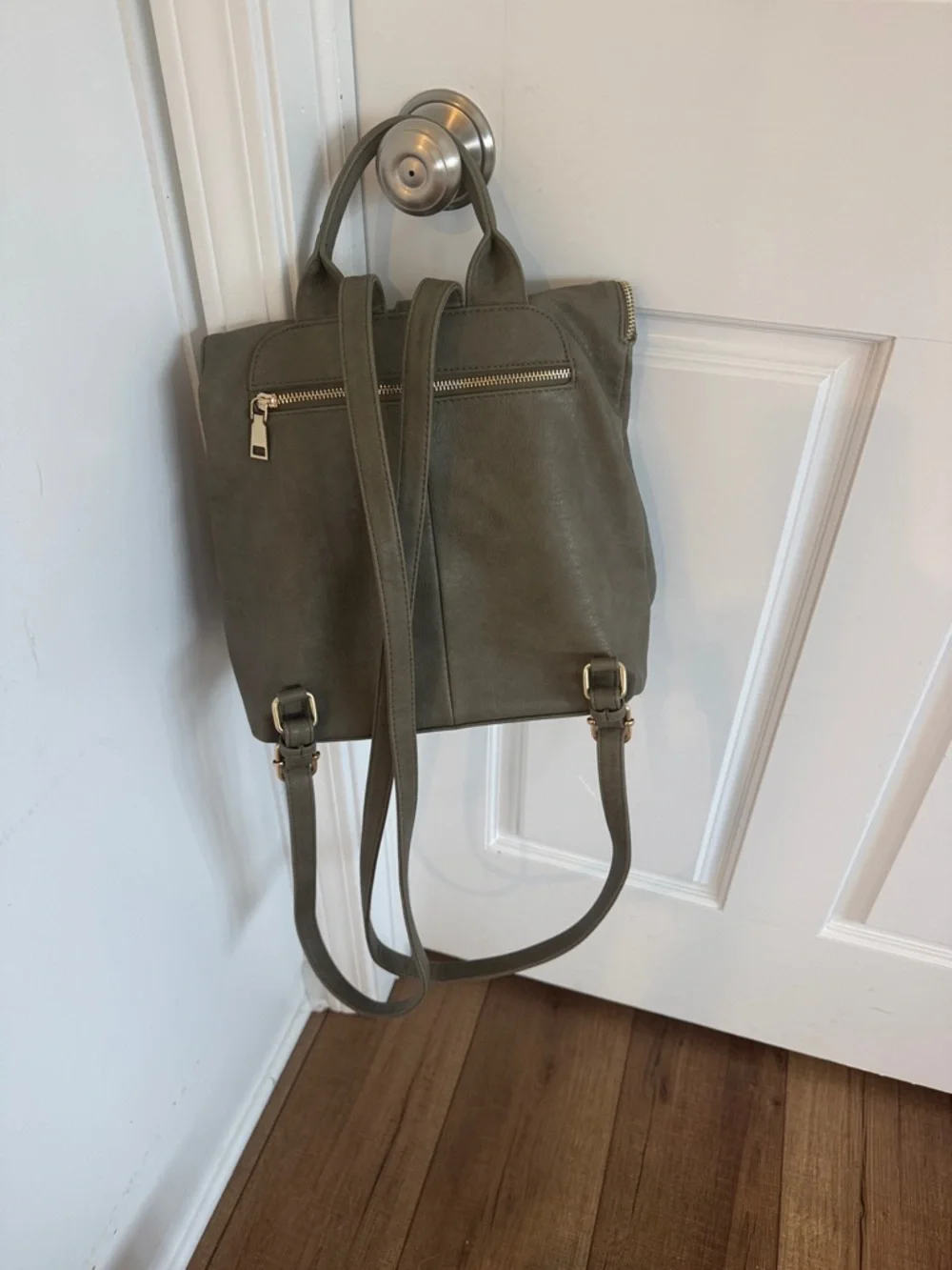 Miztique Olive Green Tassel Backpack